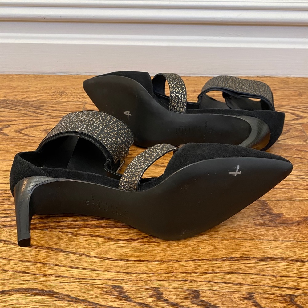 Tibi Black Liya Leather Ankle Strap Pumps - Picture 7 of 9